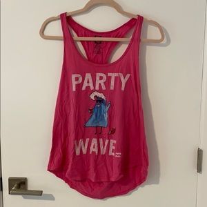 Billabong Party Wave Pink Halter Tank Top
